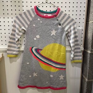Mini Boden knit cashmere planet sweater dress